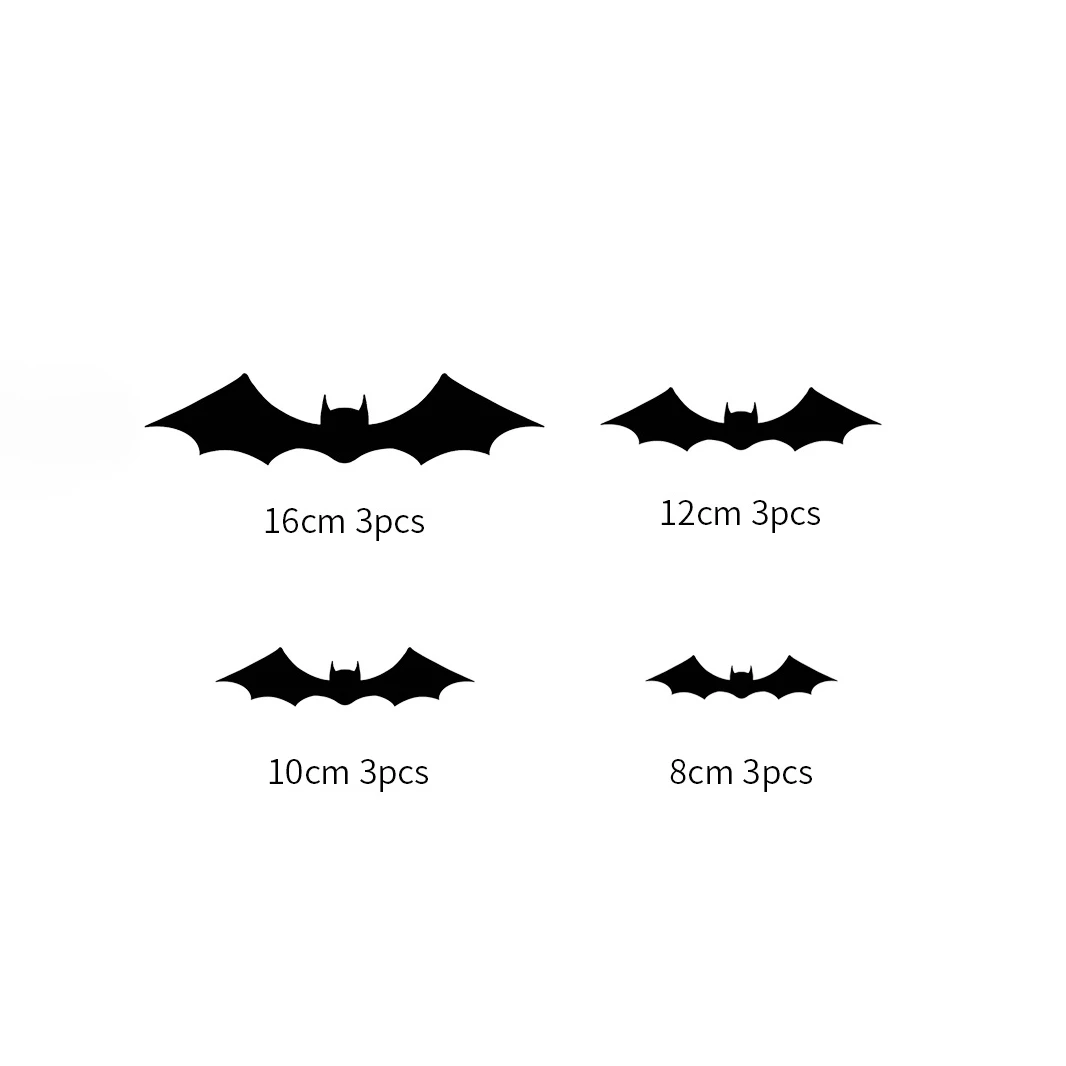 12 шт. наклейки на стену летучая мышь
