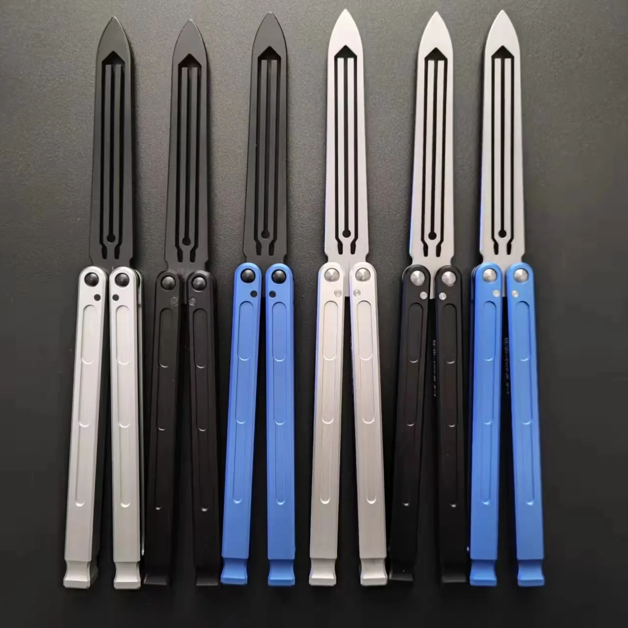 

Balisong Trainer Mxnium Swordfish Baliplus Original Butterfly Knife Aluminum Channel Handle Tuning Fork Stainless Steel Blade