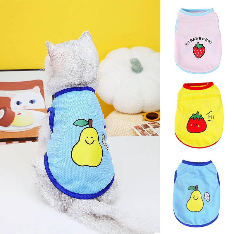 

Classic Dog Clothes Small Dogs Simple Puppy Dog Accessory Cat T-shirt Striped Pet Vest Sleeveless Summer Clothes Dog Shirt