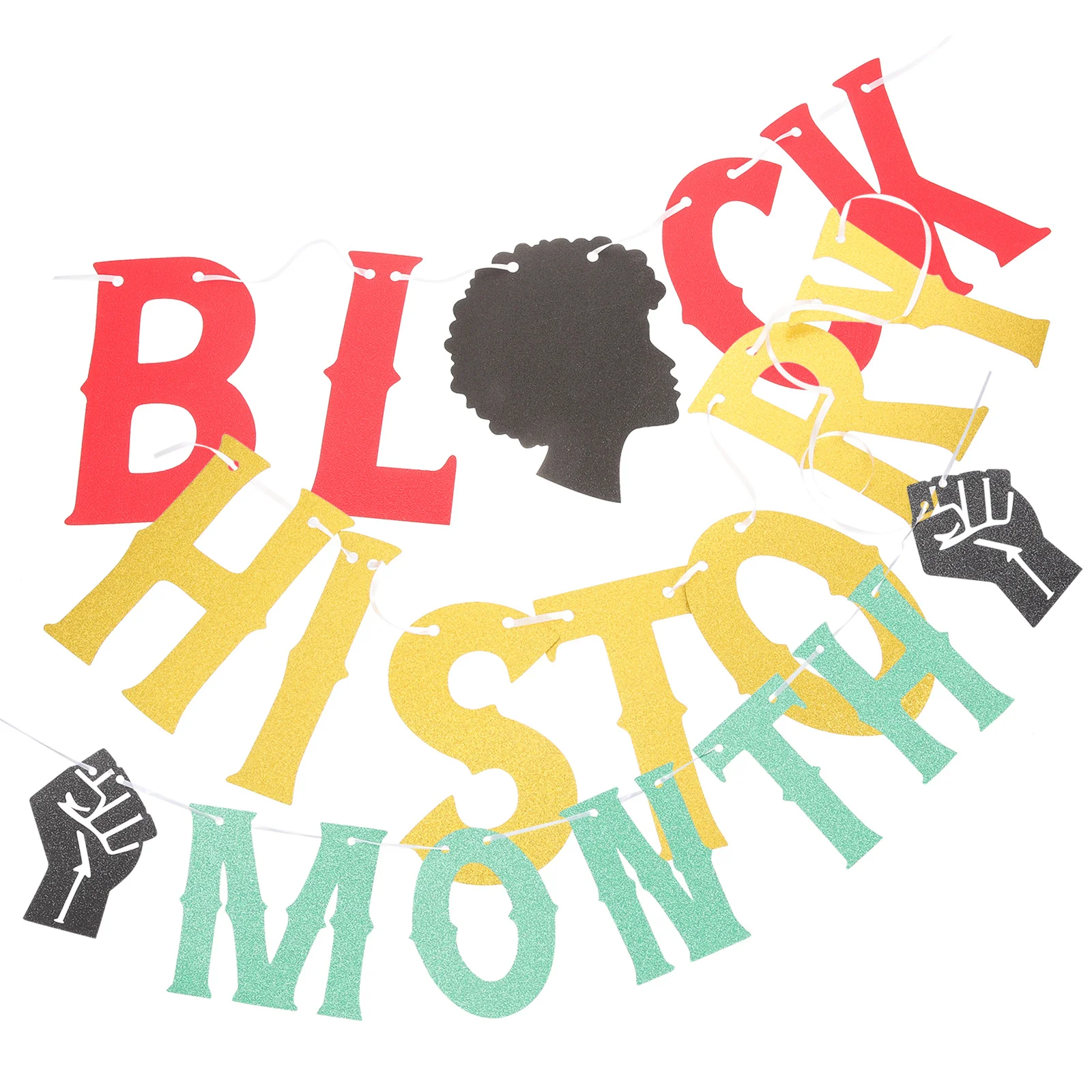 

African American Decoration Party Americana Black History Month Banner Backdrop