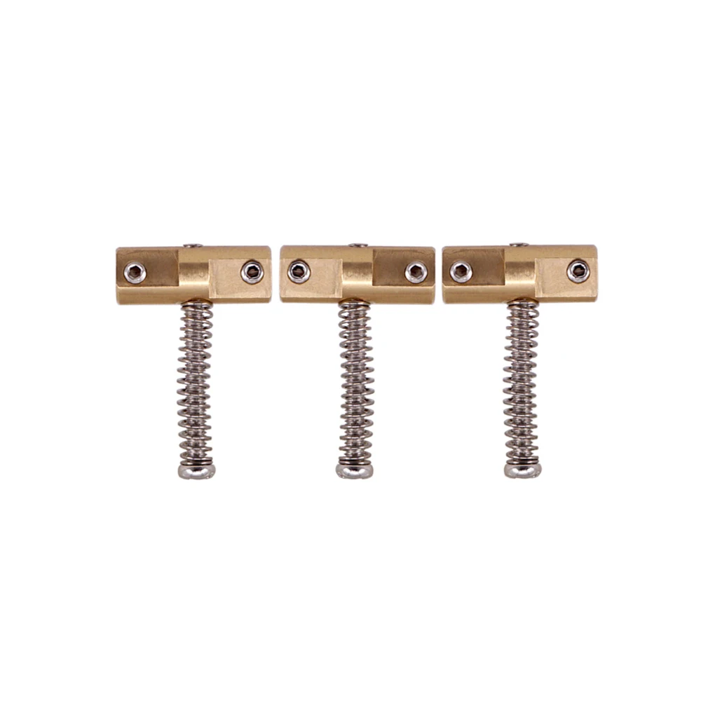 

3 Pieces Saddles Set Professional Brass Saddle Kit Tremolo Accessories Vintage Style Guitar Compensation Bridge