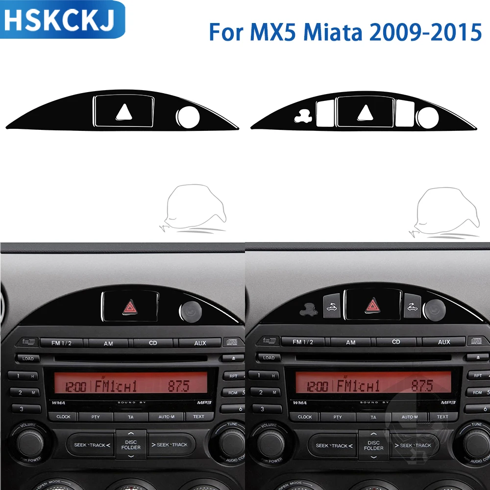 Для Mazda MX5 Miata 2009-2015 черные пластиковые аксессуары для салона автомобиля аварийная