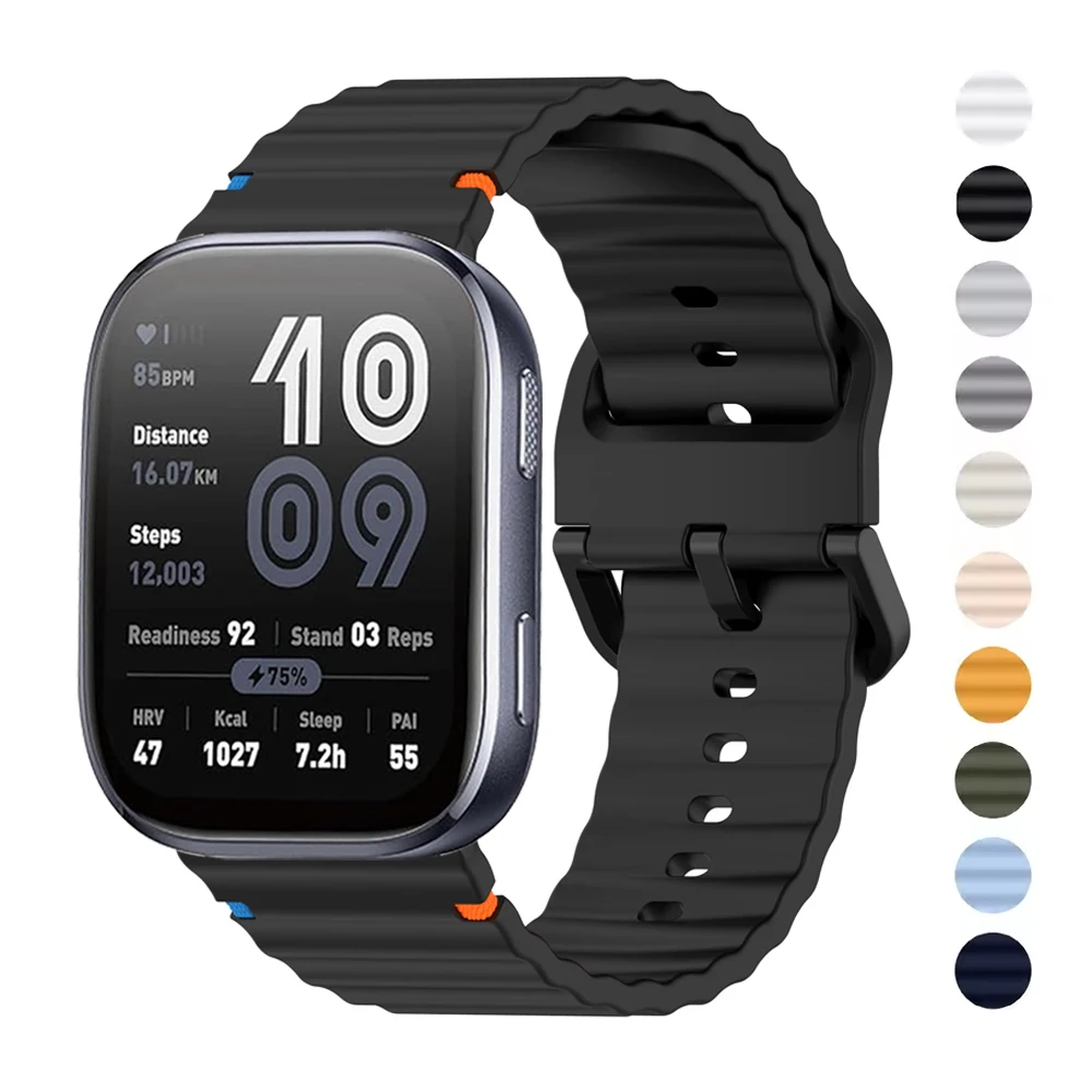 Фото Ремешок 20 мм 22 мм для Amazfit bip 6/bip 5/GTR 4 Pro/3/2/GTS 4 mini/3/2/балансирующий спортивный браслет для часов Correa amazfit active 2 Band №1