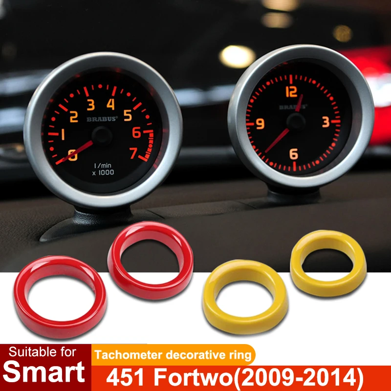 Для Smart Brabus 451 Fortwo 2009-2014 Автомобильный тахометр Декор Ative Ring Защитная наклейка для
