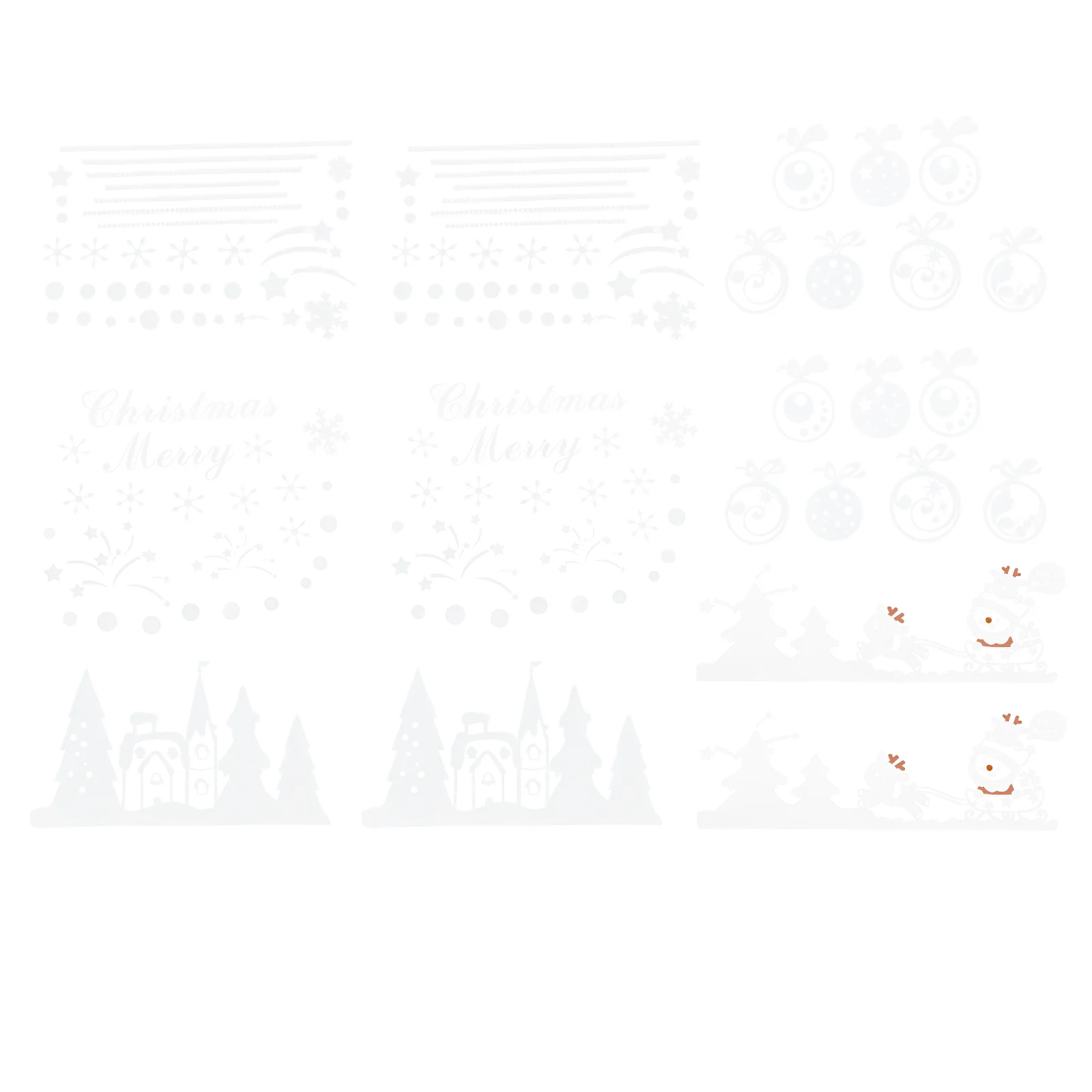 

2Pcs Cartoon Xmas Stickers Shopwindow Decal Decors Glass Window Stickers