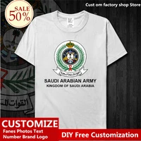 saudiarabia army cotton t shirt custom jersey fans diy name number logo tshirt high street fashion hip hop loose casual t shirt