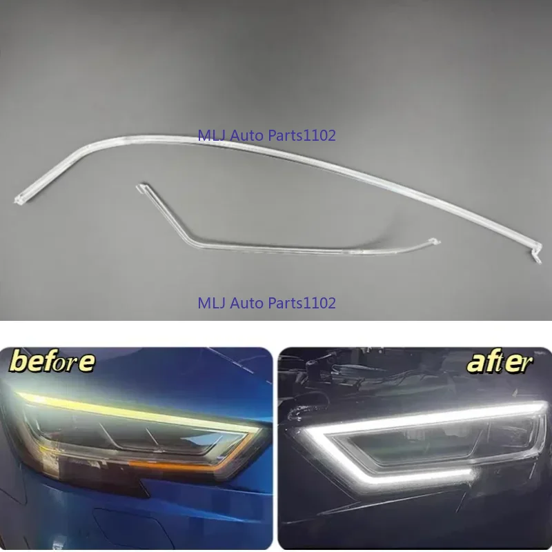 

Светодиодные фары DRL дневных ходовых огней, направляющая пластина, трубчатая полоса для Audi A3 S3 2017 2018 2019 2020