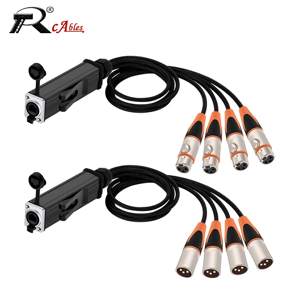 Пара аудио-кабеля RJ45 к XLR сплиттер DMX для змеиного кабеля сетевое расширение сцены