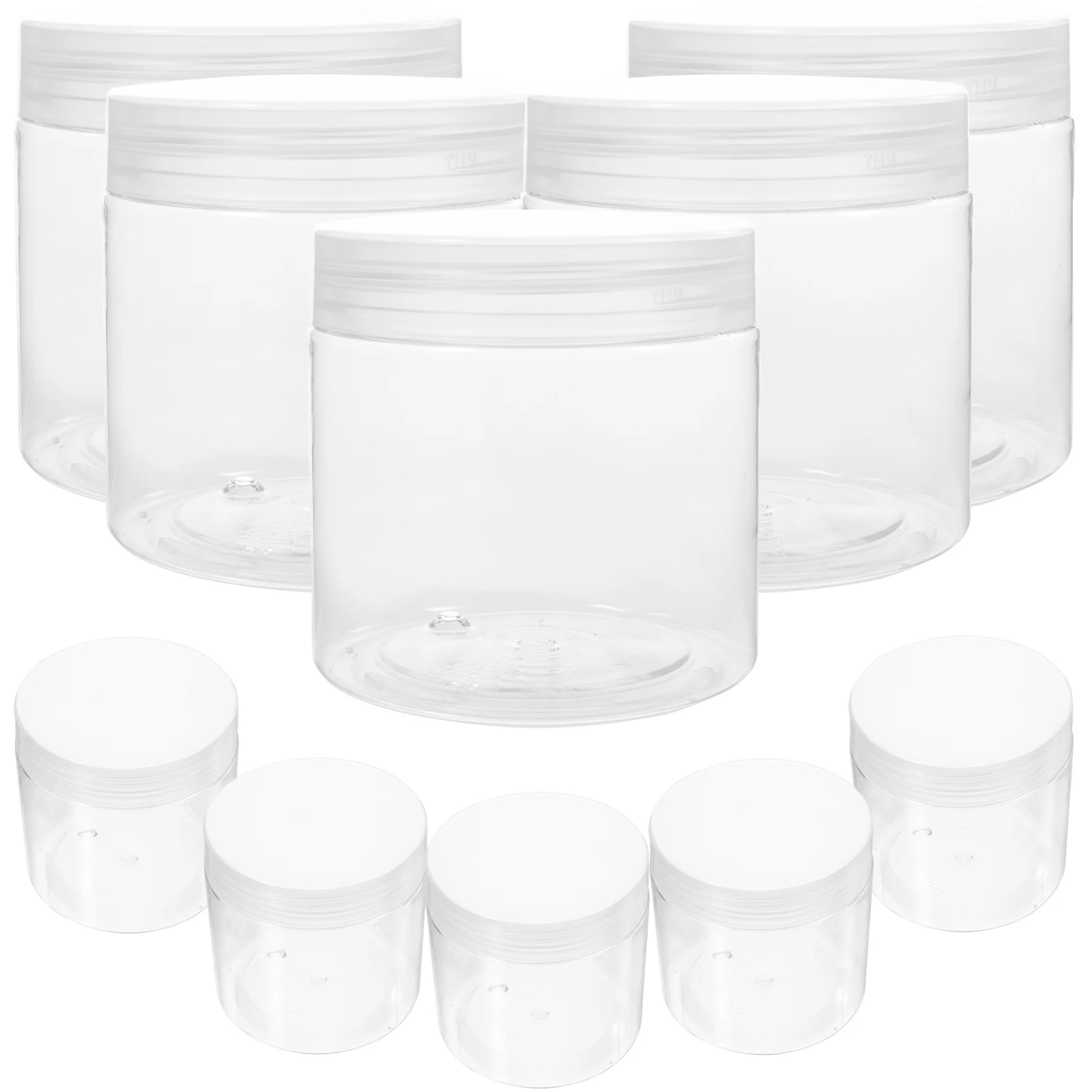 

10 Pcs Pet Treat Container Transparent Storage Tank Kitchen Food Jar Cylinder Cup Candy Holder Tea Leaf Clear Empty