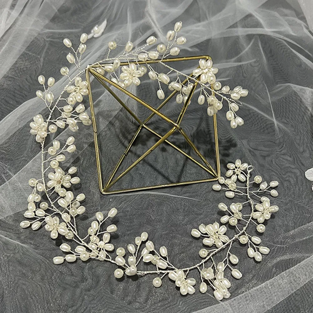 

Fashion Pearl Hairband Bridal Wedding Crown Hair Accessories Woman Headpiece Hairband for Daily Life Wedding Party