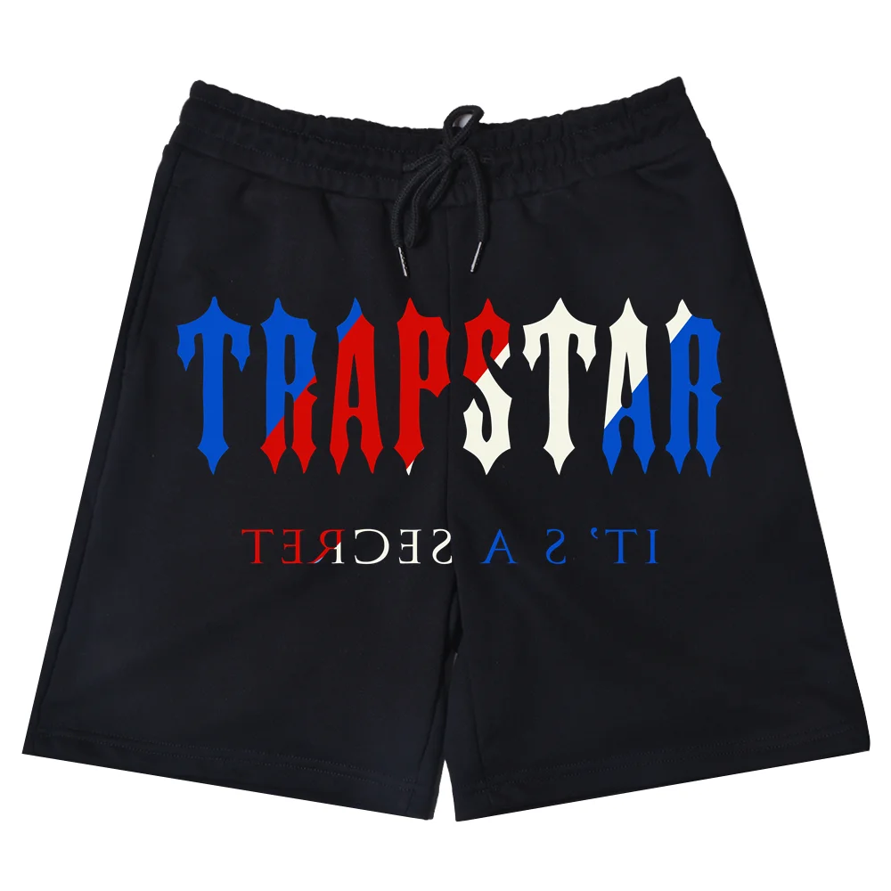 

Trapstar London 2022 Summer Casual Cotton Fashion Style Boardshort Bermuda Men Drawstring Elastic Waist Breeches Beach Shorts