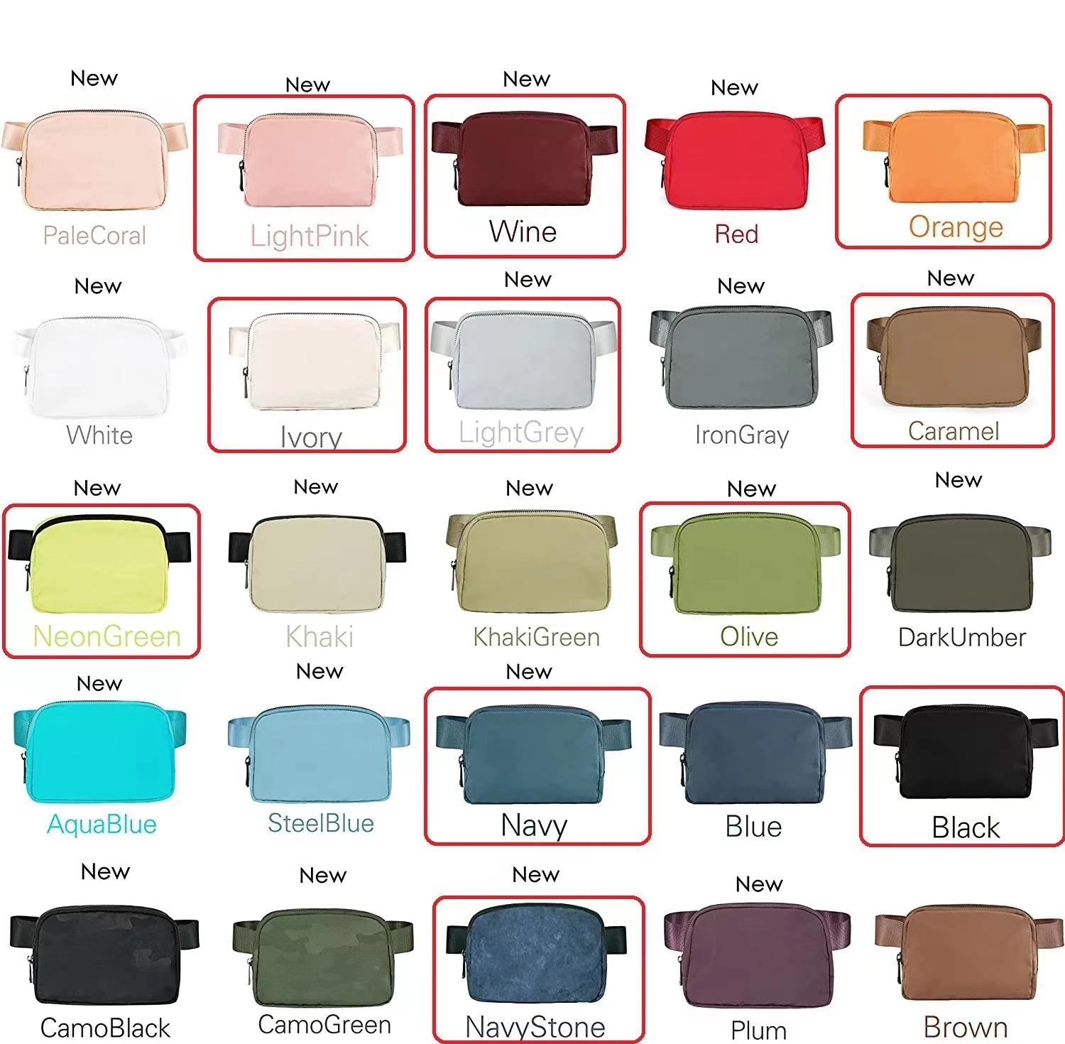 

Lulu Sports Belt Bag Women Fanny Pack Outdoor Sports Waist Bag Fitness Crossbody Chest Pack Leisure Pouch Zip Oxford Bum Bags