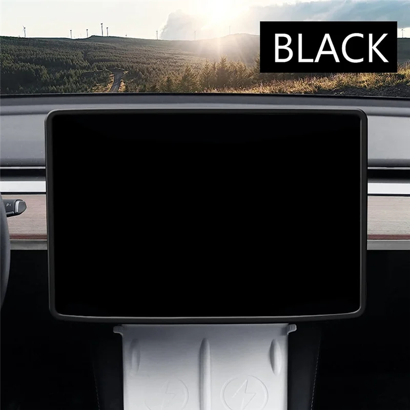 Защитная рамка для экрана Tesla Model 3 аксессуары Y модели 2017-2023 Силиконовая защита