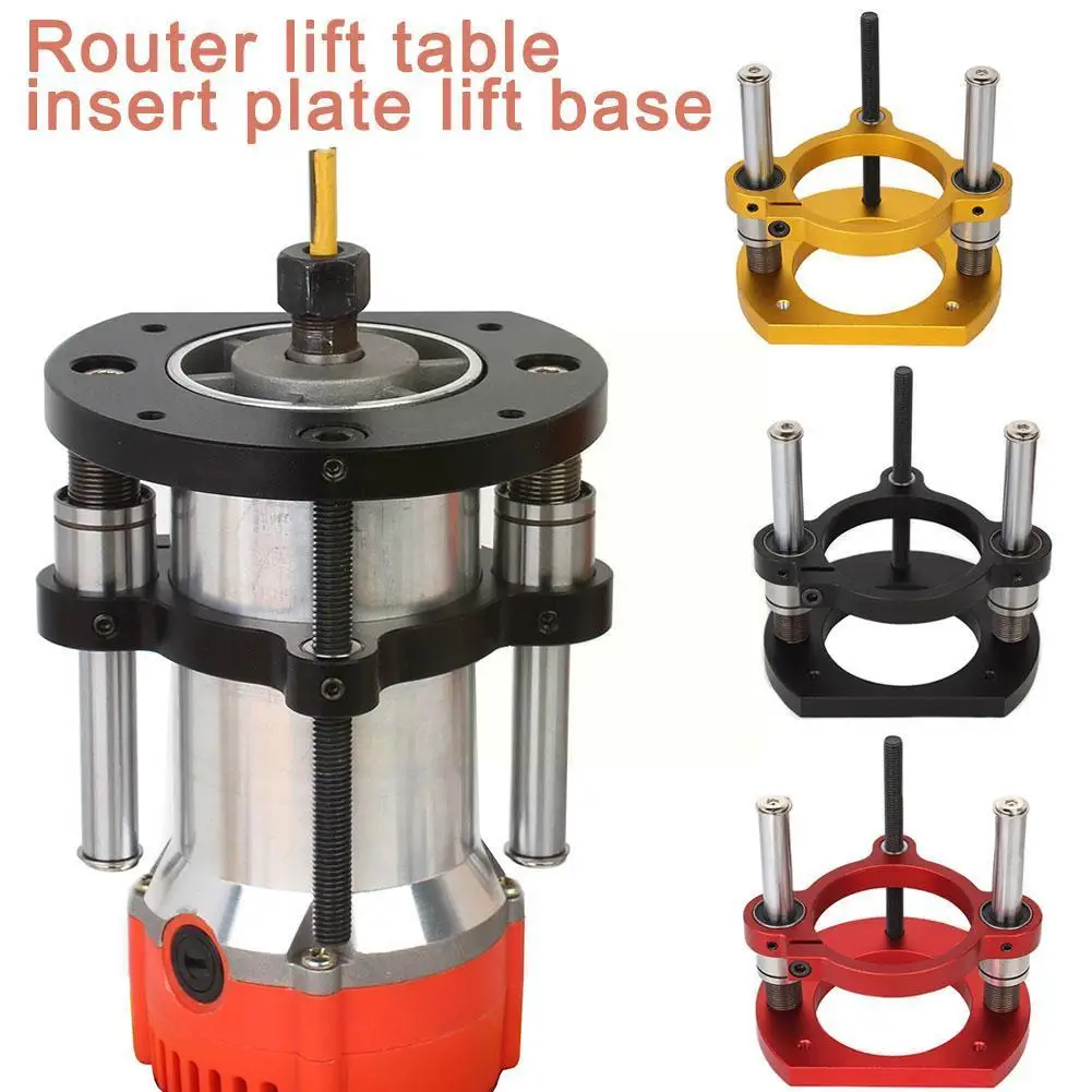 

Router Lift 65mm Universal Trimming Machine Router Lift Table Base For Woodworking Benches Table Saw Aluminum Alloy Base To X7X7