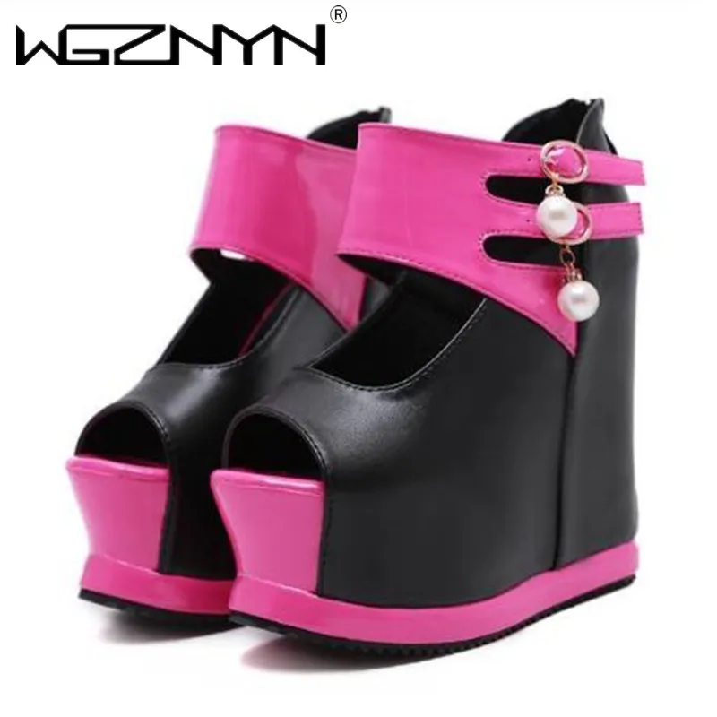 НОВЫЕ женские сандалии с открытым носком летние на танкетке платформе высоком