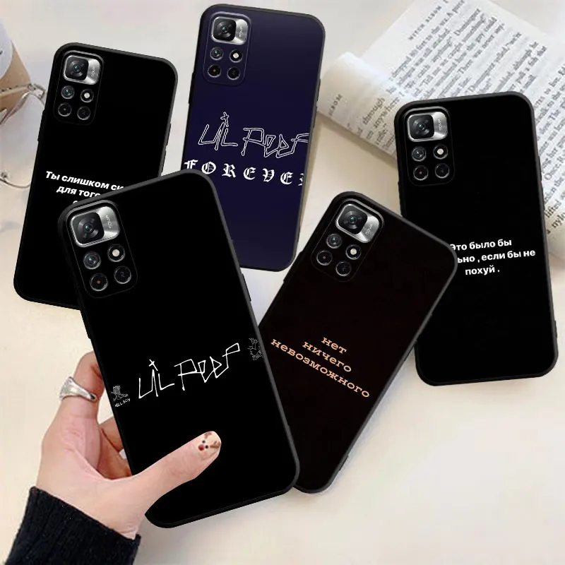 

Russian Quotes Words Shockproof Phone Case For Xiaomi Redmi Note 11 10 9 Pro 5G 10C 9s 7 8 8T 12 9A 9C 9T K40 Cover Black