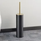 Держатель для туалетной щетки из нержавеющей стали 304, черный цвет, инструмент для чистки, прочная Вертикальная щетка для туалета, очистка ванной комнаты, настенный монтаж