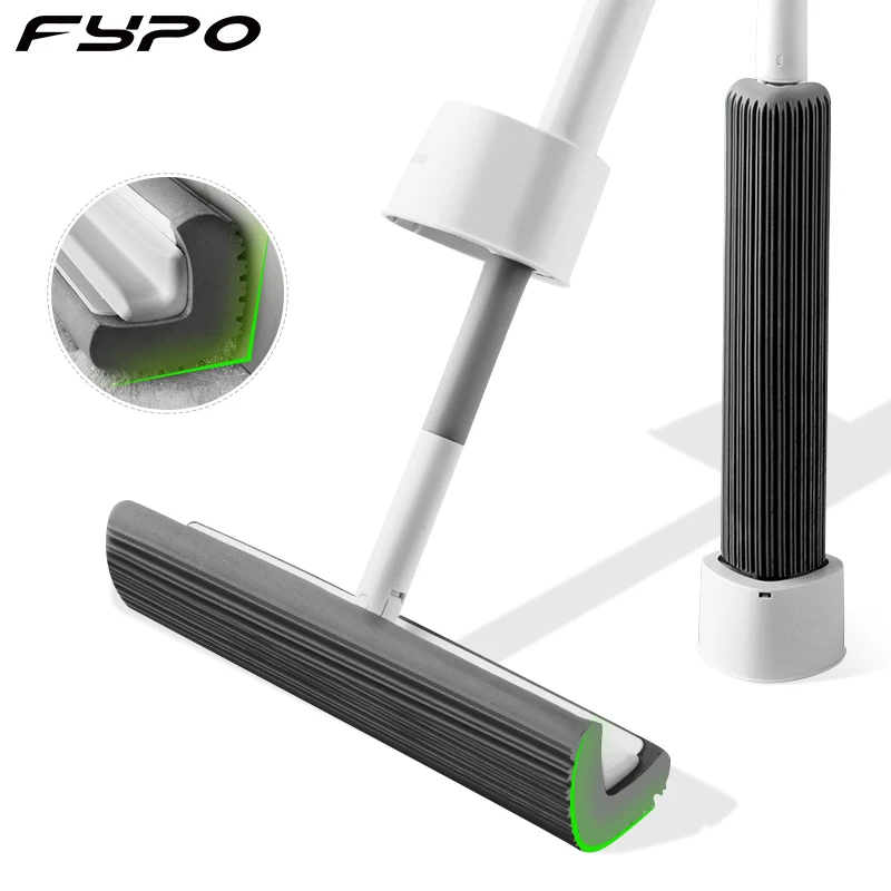 

Губчатая Швабра для очистки пола, швабра из губки с выдвижной телескопической ручкой 130 см, супер впитывающие губчатые головки