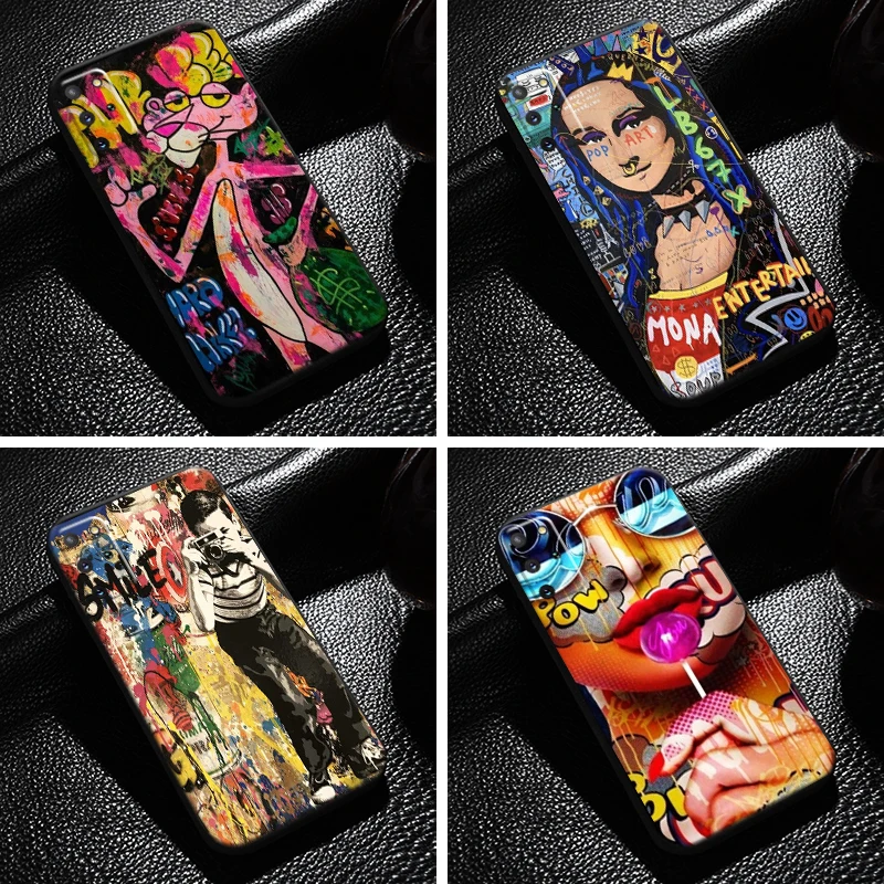 Street Graffiti Oil Painting For Samsung Galaxy S21 S20 Ultra S21 S20 Plus FE 5G Phone Case Silicone Cover Funda Soft