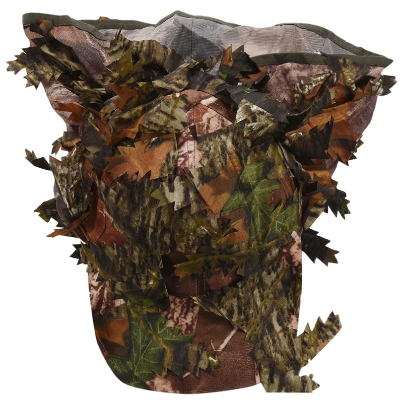 

Full Face Mask Camouflage Head Cover 3D Leaf Hat Cap For Outdoor Hunting Camping