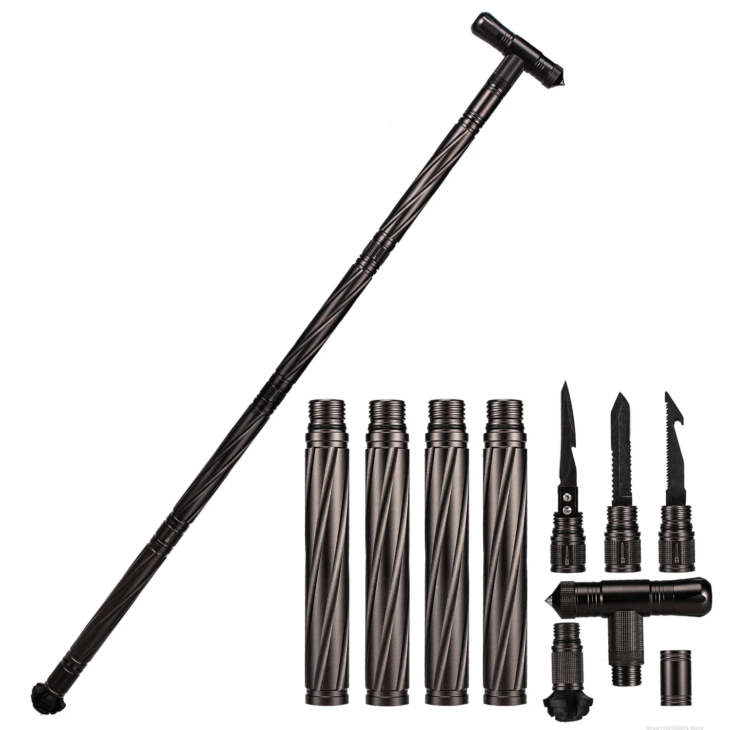 

Tactical Trekking Poles Home Car Survival Self Defense Sticks Folding Hiking Stick Trekking Stick Walking Stick, Drop Shipping