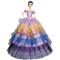 purple rainbow 11 5 doll dress for barbie clothes princess party gown wedding dresses dancing clothing 16 bjd accessories toys