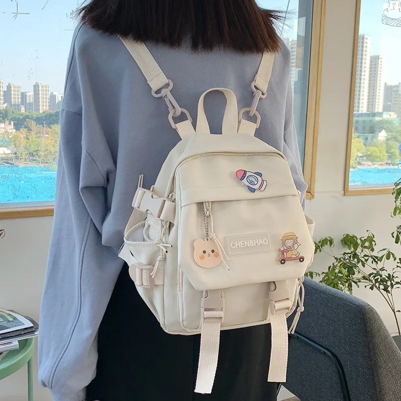 

Женская сумка Mochila, школьный водонепроницаемый рюкзак для девочек, повседневный японский нейлоновый рюкзак, женский модный маленький Маленький рюкзак для молодых девушек