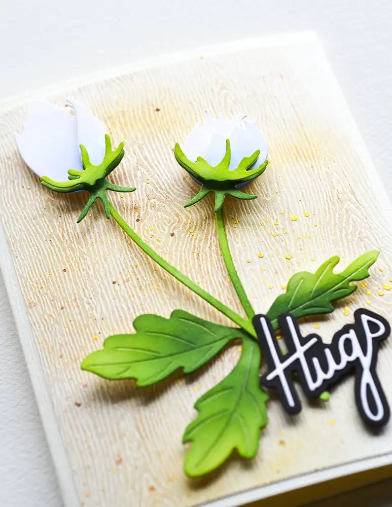 Anemone Цветущий анемон бабочка металлические Вырубные штампы Горячая фольга для