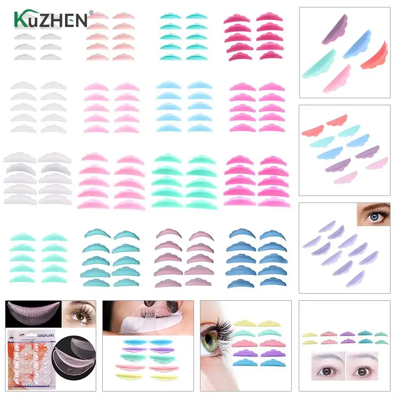 

5 пар, силиконовые перманентные накладки для ресниц