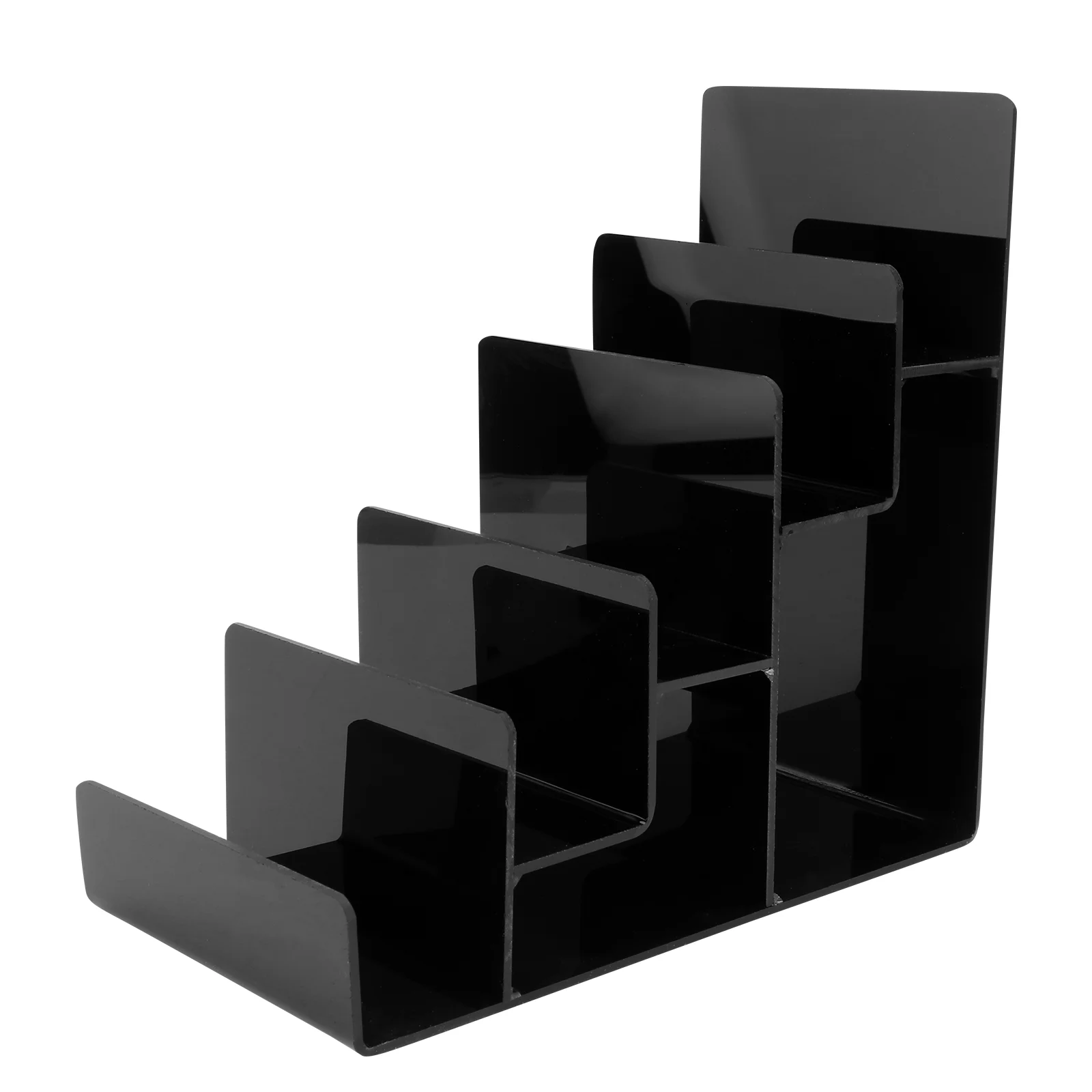 

Display Stand Acrylic Riser Jewelry Wallet Purse Shelf Organizer Glasses Figures Eyeshadowshowcase Ladder Rack Holder Makeup Box