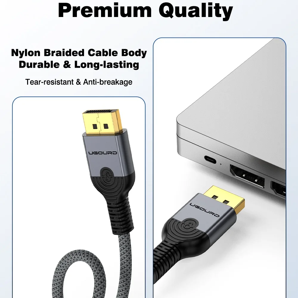 Фото Адаптер UGOURD DP-HDMI, конвертер DisplayPort 1.2 в HDMI (гнездо) с поддержкой 4K@60Hz UHD, односторонний, 2K@144Hz для настольных ПК и мониторов №2