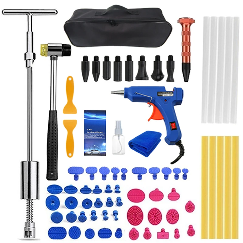 

Auto Dent Removal Kit Dent Puller Tool Car Paintless Repair Kits Metal Reverse Hammer Slide Hammer Car Body Suction Cup Repair