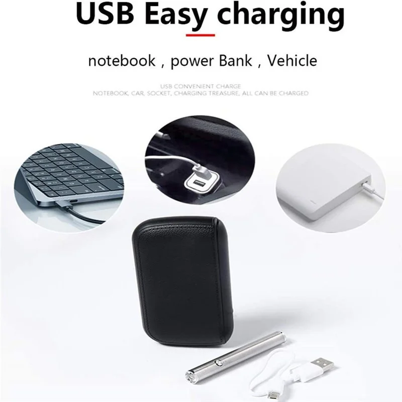 Новый дизайн стильный кожаный Встроенный чехол для сигарет с USB-зажигалкой