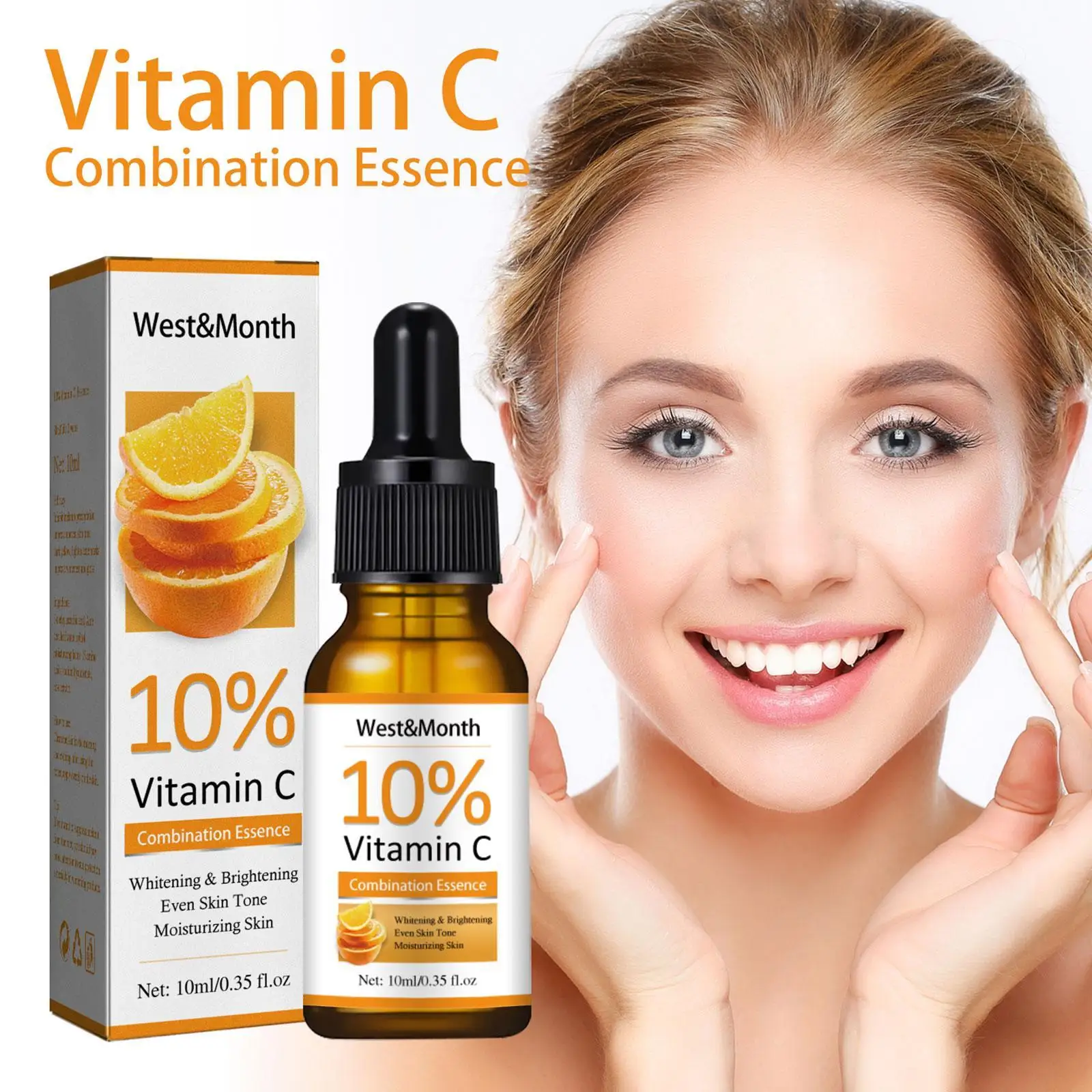 

2pcs Vitamins Face Serum for VC Whitening Facial Serum Hyaluronic Acid Dark Spot Brighten Remover Essence Skin Care Products