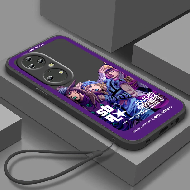 

Phone Case For Huawei P50 P40 P30 P20 Pro Lite E Y9S Y9A Y9 Y6 Nova Y70 5T 9 5G Anime Jojo Cartoon Poster Liquid Rope Cover