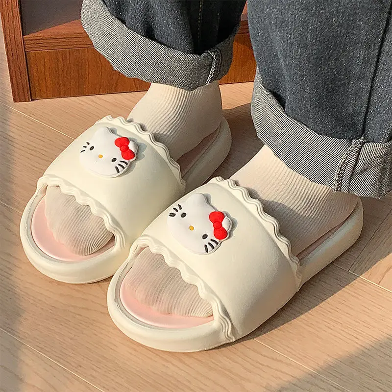 Женские тапочки Y2K Hello Kitty Manga милые легкие нескользящие туфли для ванной комнаты