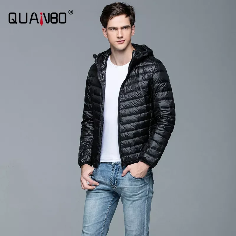 New2022 Quality Men's Lightweight Water-Resistant Packable Puffer Jacket Men Hooded Winter Autumn Down Jackets Warm Outwear