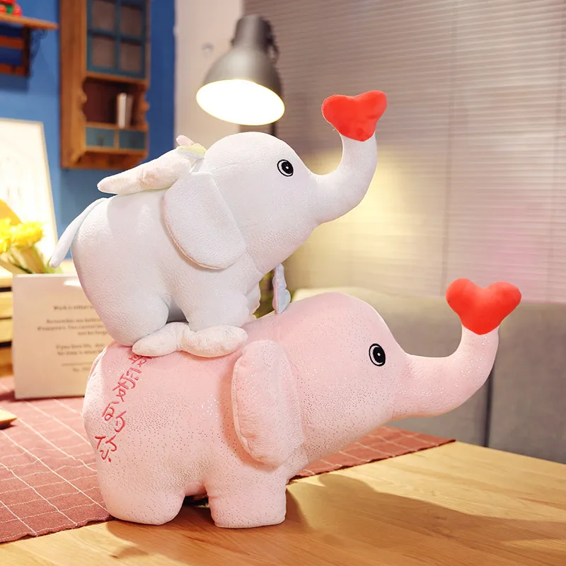 

Stuffed animal plush toy angel elephant lovers with wings cute girls like