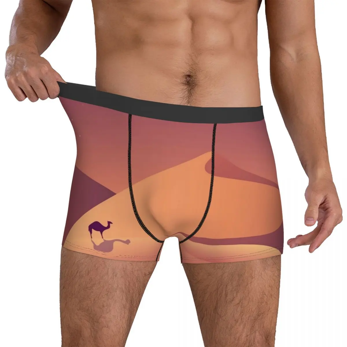 

Трусы-боксеры мужские большого размера с принтом в виде верблюдов