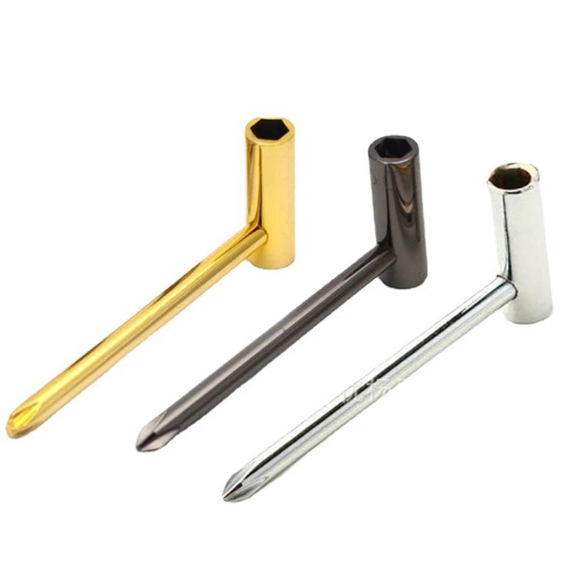 

3PCS 6.35Mm Guitar Truss Rod Wrench Durable Truss Rod Neck Adjustment Hex Spanner Metal Hex Wrench Gold&Silver&Black