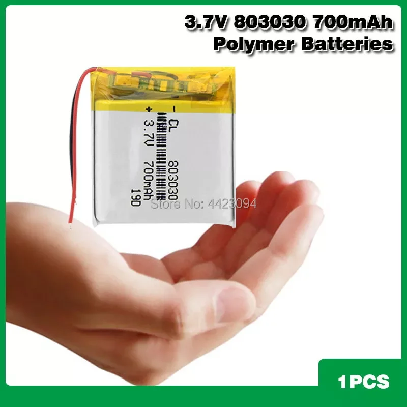 

NEW2023 803030 700mAh Li-ion Polymer Battery Replacement Cell For Toy GPS MP3 MP4 PDA Smart Watch 3.7v Li-polymer Lithium Batter