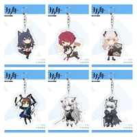 6cm hot game arknights character new key chains double sided high definition acrylic key rings cute backpack pendants decor prop