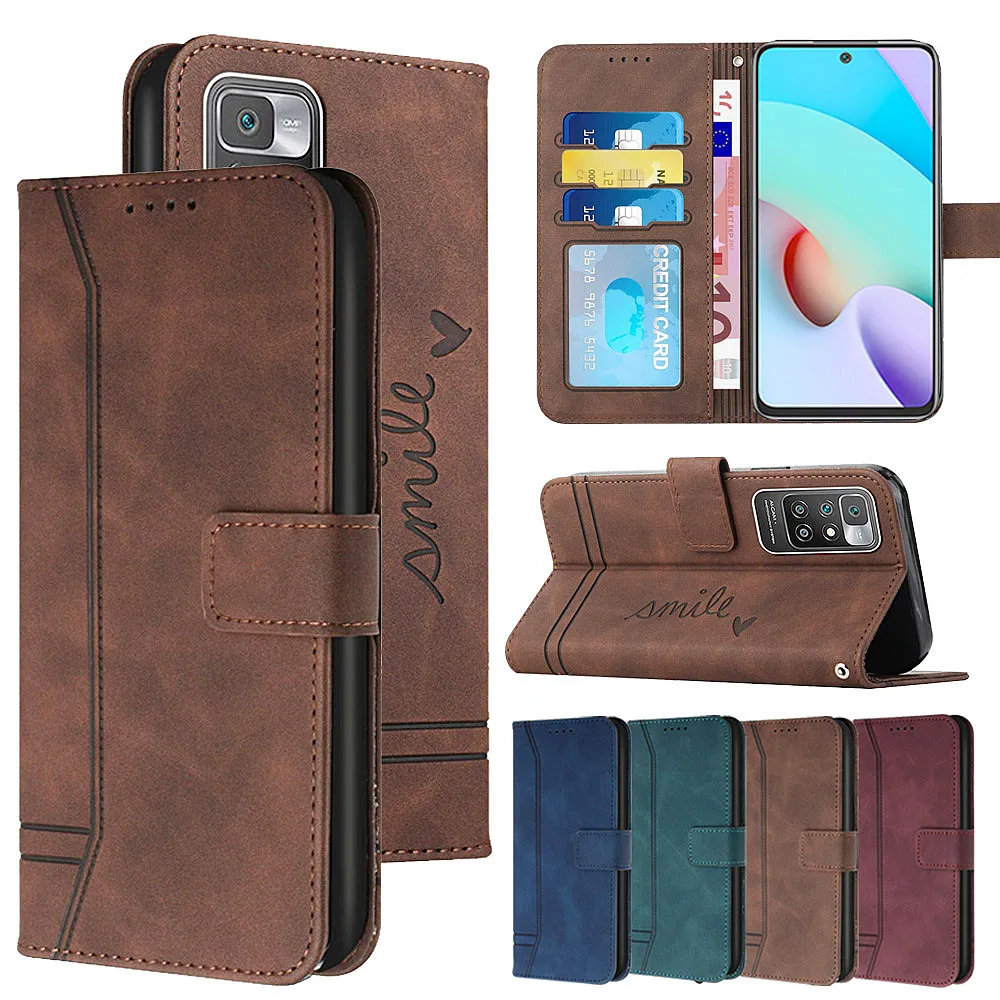 Matte Leder Brieftasche Fall für Redmi Hinweis 11 11S 11 Pro 10 9 8 7 Redmi 10 10C 10A 9T 9A 9C 9 8A