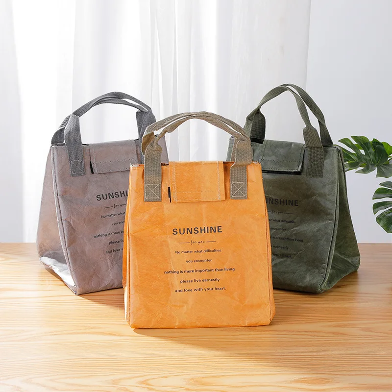 

Paper Lunch Bag Waterproof Insulation Bag Lengthen and Thicken Aluminum Foil Japanese Handbag Office Worker Student