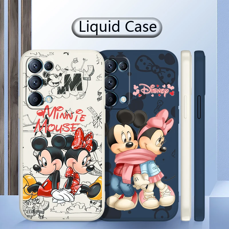 

Disney Minnie Cool For OPPO Find 9 8 X5 Pro X3 Pro X2 Neo 7Z 6 4 Pro SE Lite 4G 5G Liquid Rope Silicone Phone Case