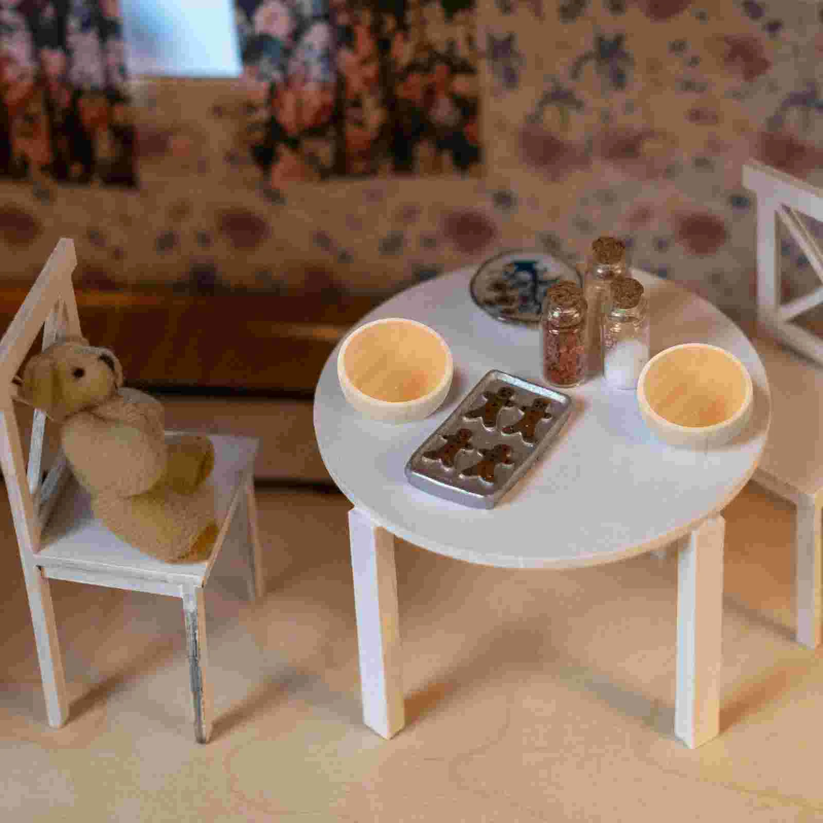 4 шт. маленькая деревянная миска мини-игрушки миски крошечные незавершенные