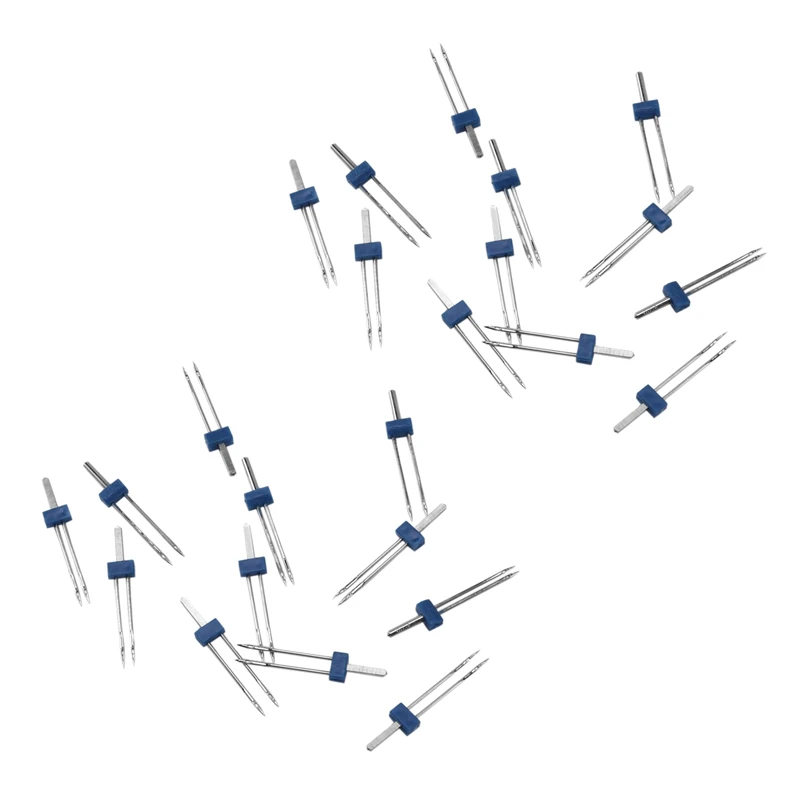 

24 шт., двойные иглы для швейной машины, 2,0 мм, 3,0 мм, 4,0 мм