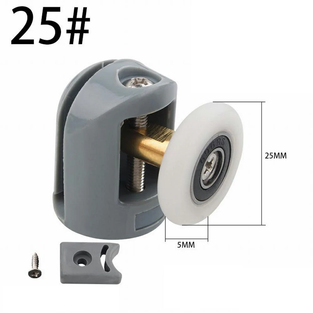 

1 Set 25mm Wheel Dia Shower Screen Door Rollers With Screws Collision Block Runners/Wheels/Pulleys Upper/Lower Rollers