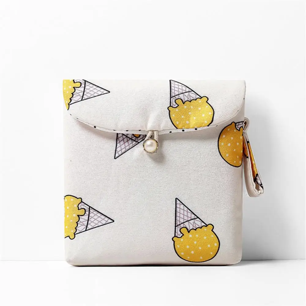 

Portable Women Sanitary Napkin Storage Bag Cotton Travel Cosmetic Lipstick Earphone Tampon Makeup Storage Bag Coin Purse