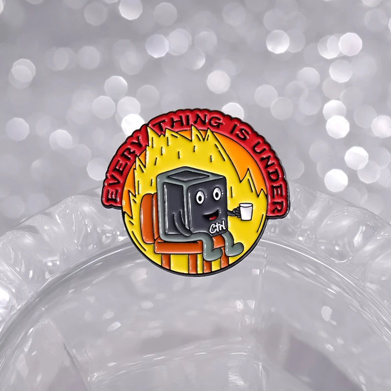 Каждая вещь под клавишами Ctrl броши индивидуальные эмалированные заколки